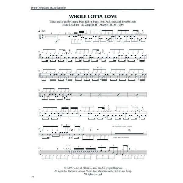 Alfred Music Publishing Drum Techniques Led Zeppelin