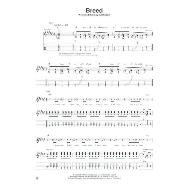 Hal Leonard Nirvana Nevermind Guitar