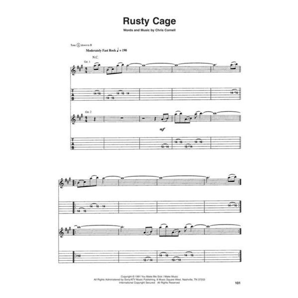 Hal Leonard Soundgarden Anthology