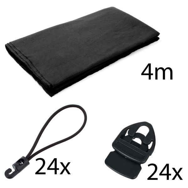 Stairville Molton 500g/m Set Black 4x3m