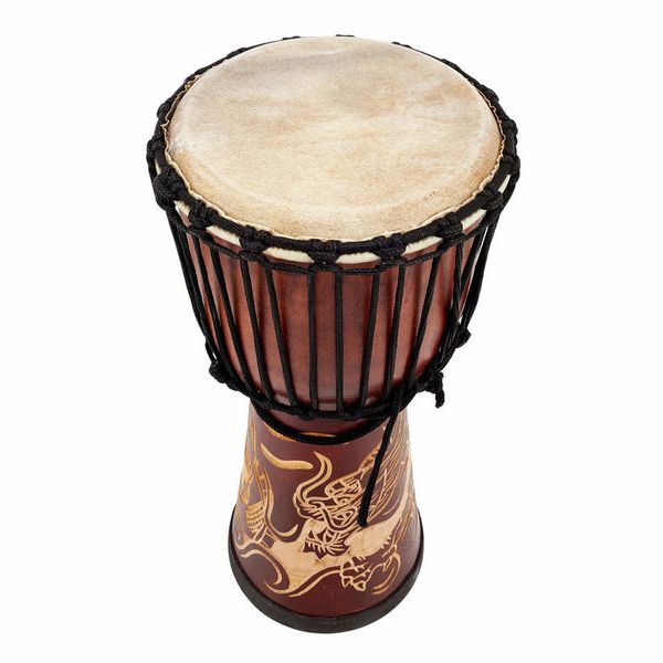 Terre Djembe Carved Dragon 50cm