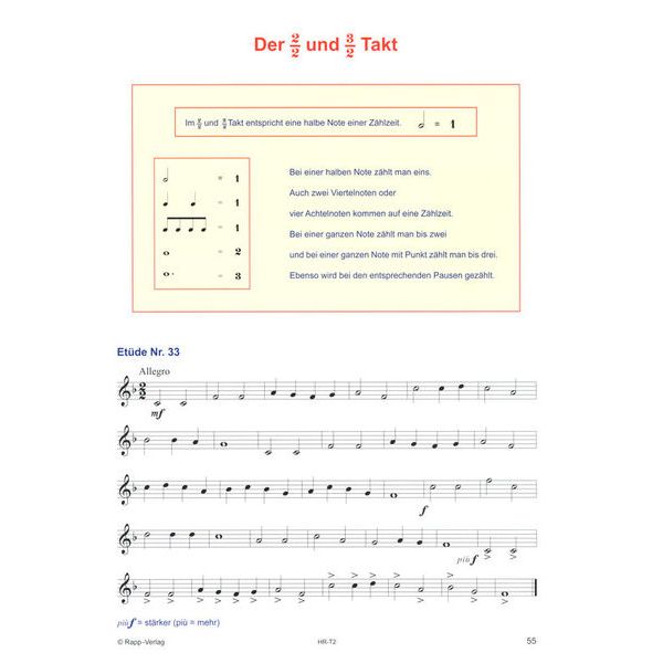 Horst Rapp Verlag Trompetenschule 2 für Fortgesc