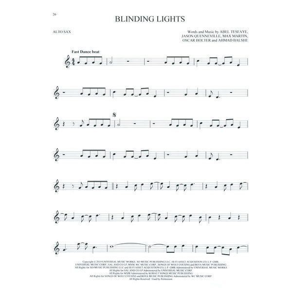 Hal Leonard 101 Top Hits for Alto Sax