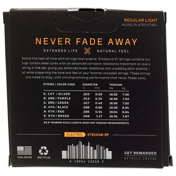 Daddario XTE1046-3P Regular Light