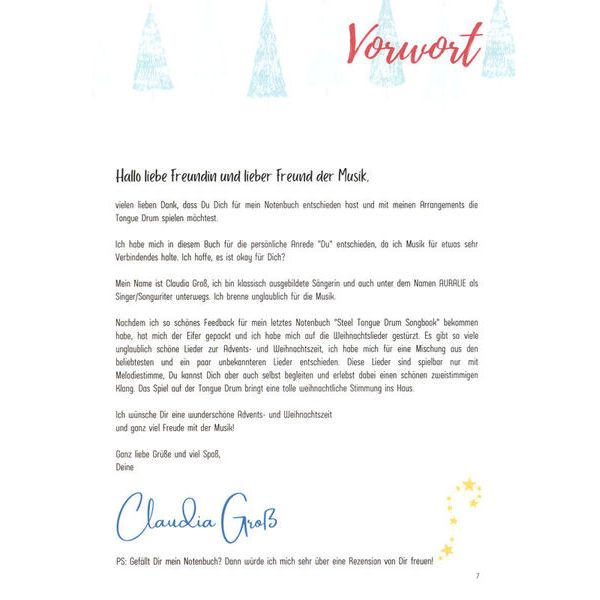 Claudia Gro Steel Tongue Drum Weihnacht