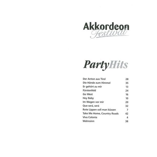 Edition Walter Wild Akkordeon Festival Party Hits