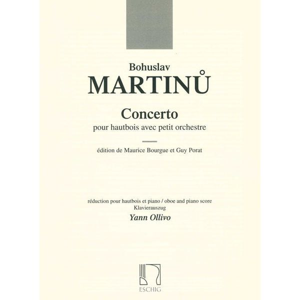 Editions Max Eschig Martinu Oboenkonzert