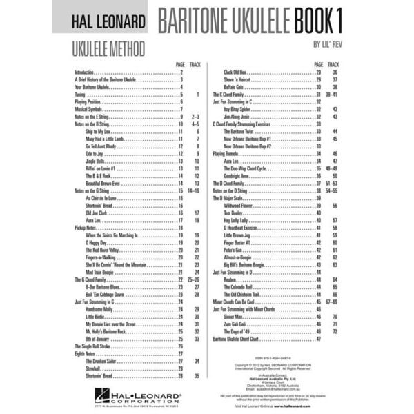 Hal Leonard Baritone Ukulele Method Book 1