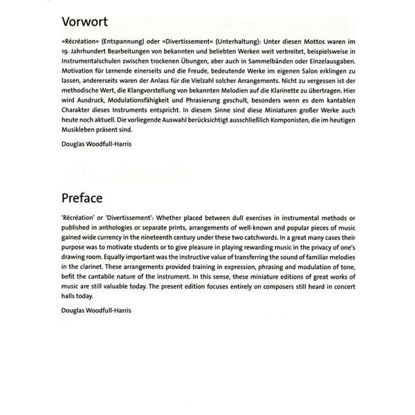 Brenreiter Classic Hits For Two Clarinets