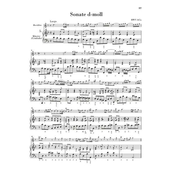 Henle Verlag Hndel Blockflötensonaten