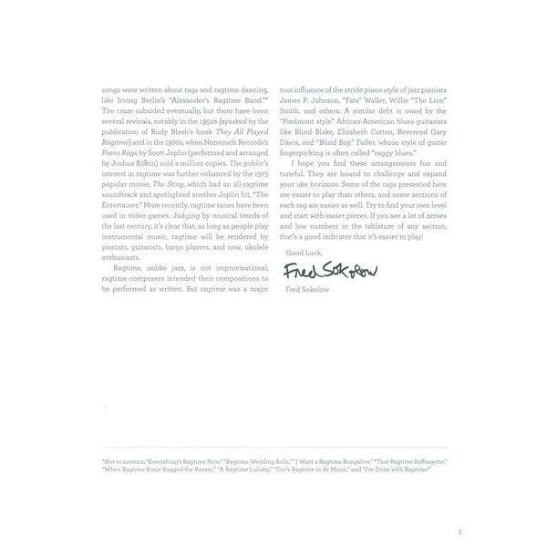 Hal Leonard Ragtime Fingerstyle Ukulele