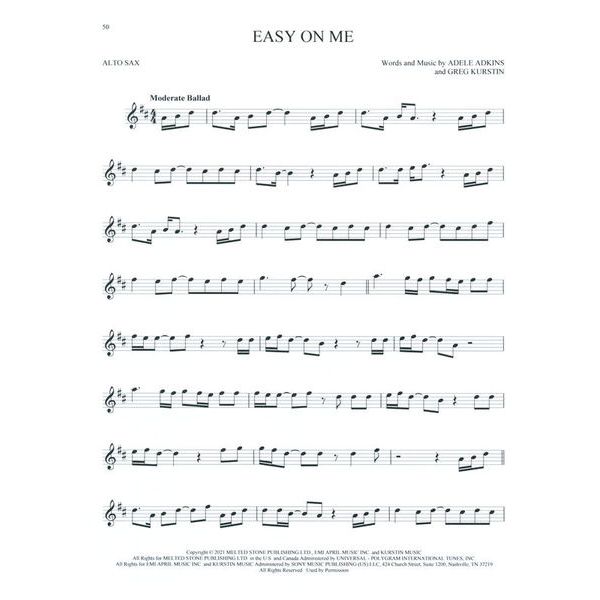 Hal Leonard 101 Top Hits for Alto Sax