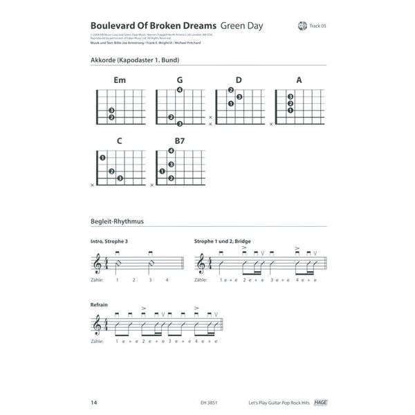 Hage Musikverlag Let's Play Guitar Pop Rock Hit