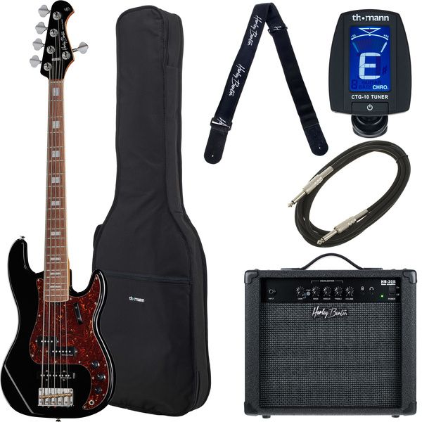 Harley Benton MV-5PJ Black Set