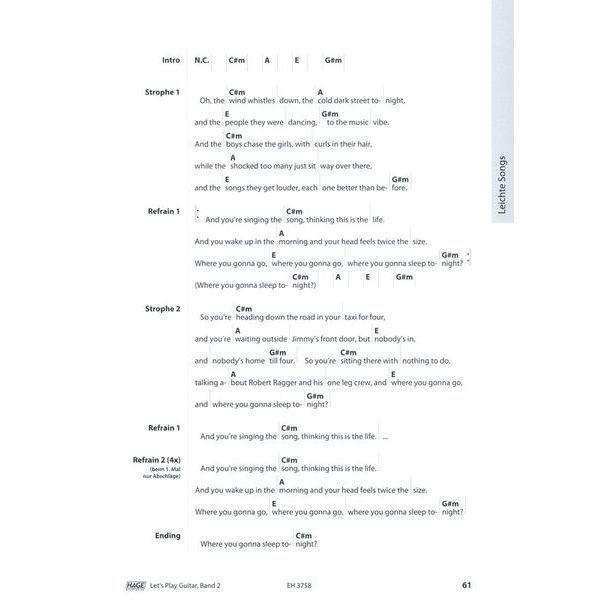 Hage Musikverlag Let's Play Guitar 2