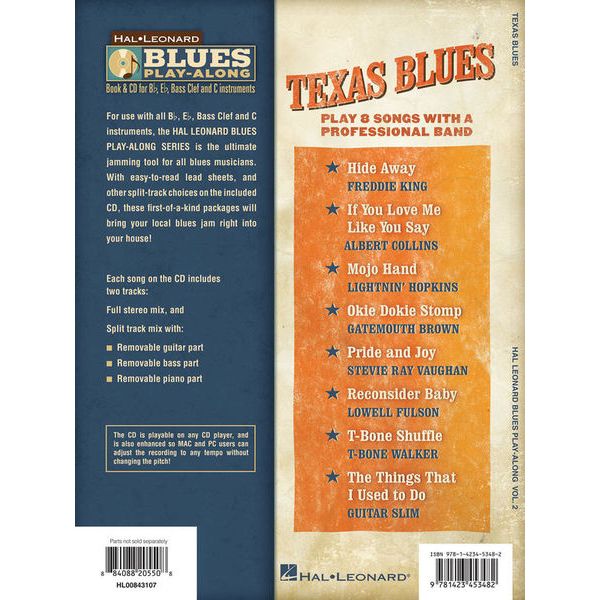 Hal Leonard Blues Play-Along Texas Blues
