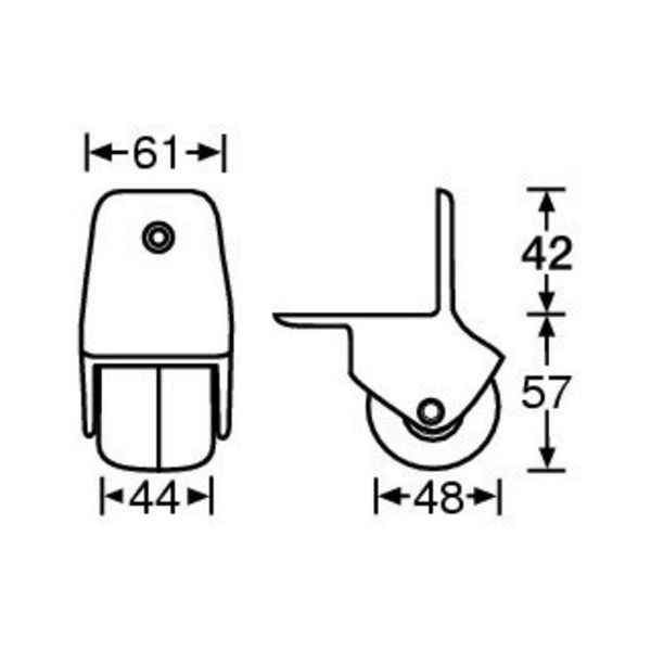 Adam Hall 3780 Edge Castor 50 mm