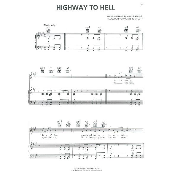 Hal Leonard AC/DC Anthology Piano