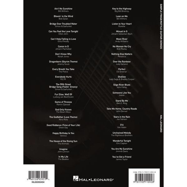 Hal Leonard Simple Fingerstyle Guitar