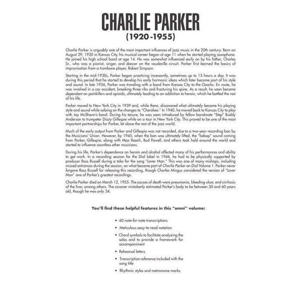 Hal Leonard Charlie Parker Omnibook Bb 2