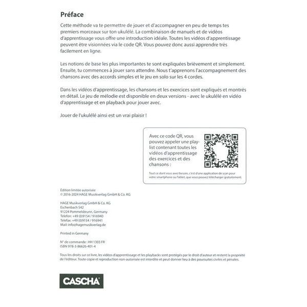 Cascha Ukulélé �Apprendre rapidement