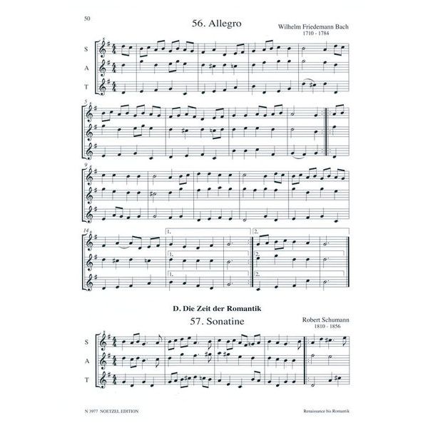 Heinrichshofen Verlag Renaissance bis Romantik