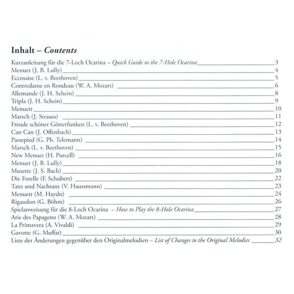 ocarinamusic Klassische Lieder für Ocarina