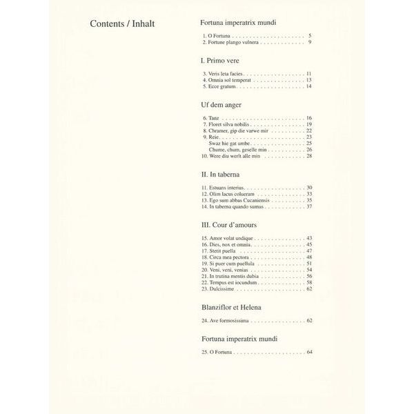 Schott Orff Carmina Burana Piano