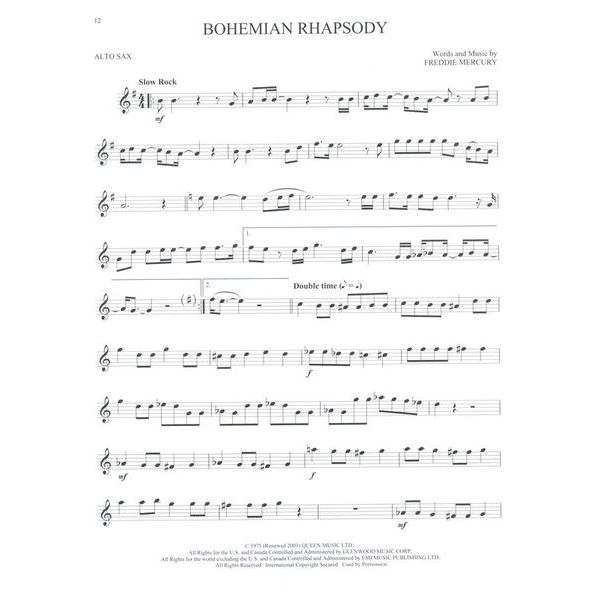 Hal Leonard Greatest Songs Of Rock A-Sax