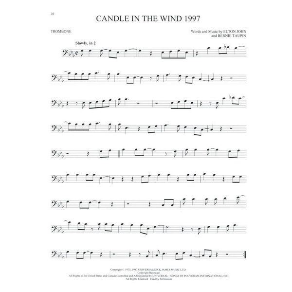 Hal Leonard 101 Hit Songs For Trombone