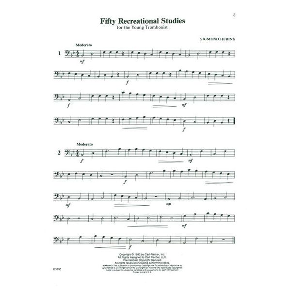 Carl Fischer 50 Recreational Studies Tromb