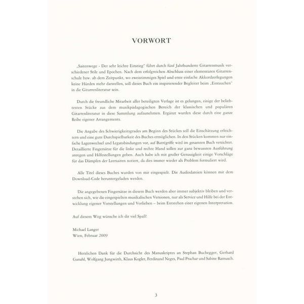 Edition Dux Saitenwege Der sehr leichte