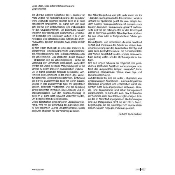 Acoustic Music Books Moro und Lilli 2 + CD