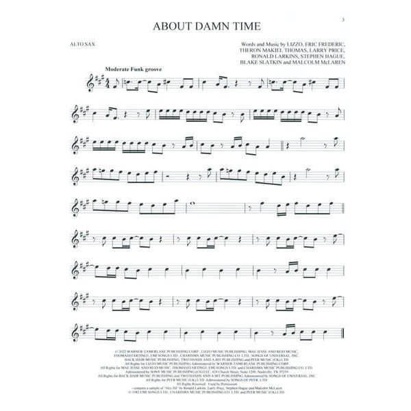 Hal Leonard 101 Top Hits for Alto Sax