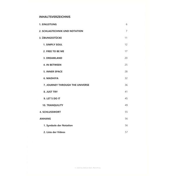 Edition Dux bungsstücke for Handpan