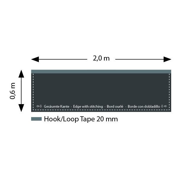 Stairville Skirt 300g/m 2.0x0.6m Bk