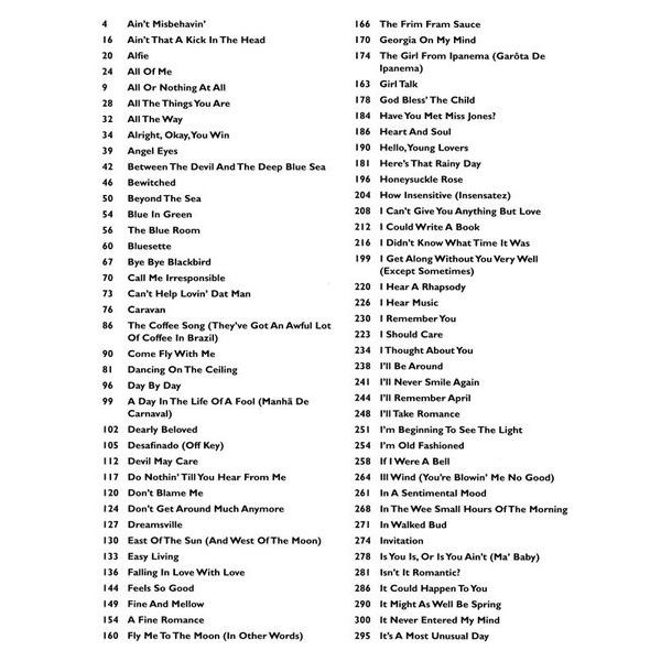 Hal Leonard 150 Of The Best Jazz Standards