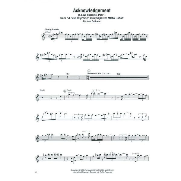 Hal Leonard John Coltrane Omnibook Bb