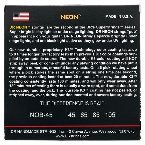 DR Strings Neon Orange NOB-45