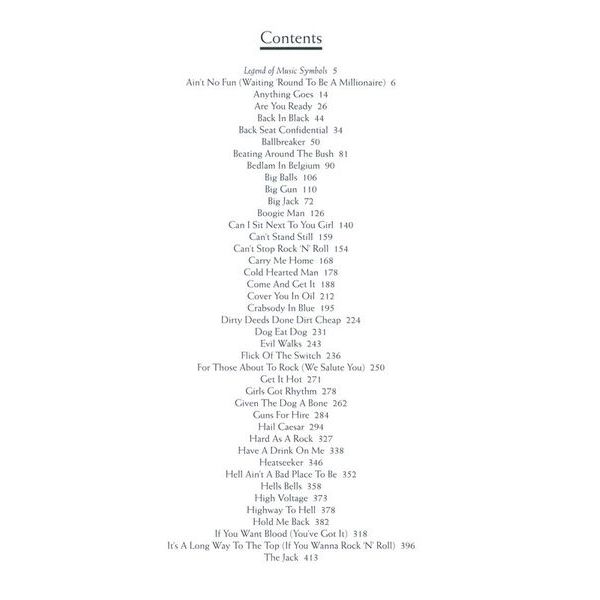 Wise Publications AC/DC Definitive Songbook