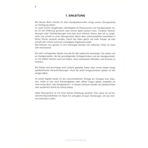 Edition Dux bungsstücke for Handpan