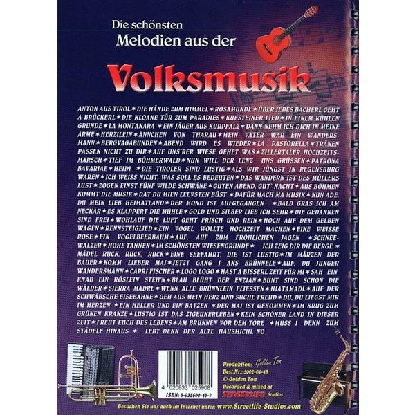 Streetlife Music Besten Melodien der Volksmusik