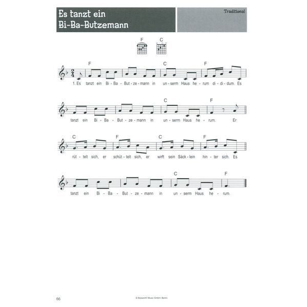 Bosworth 100 Kinderlieder für Gitarre