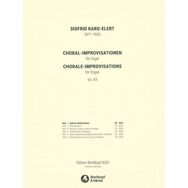 Breitkopf & Hrtel Choral-Improvisationen 1