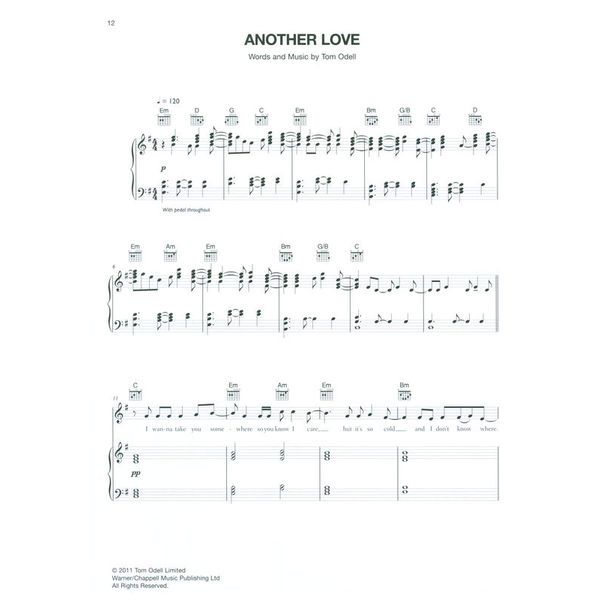 Faber Music Tom Odell Long Way Down