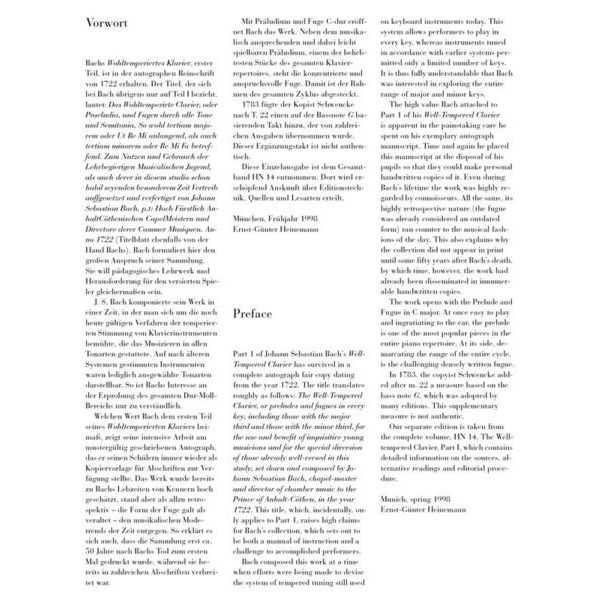 Henle Verlag Bach Prludium C-Dur BWV 846