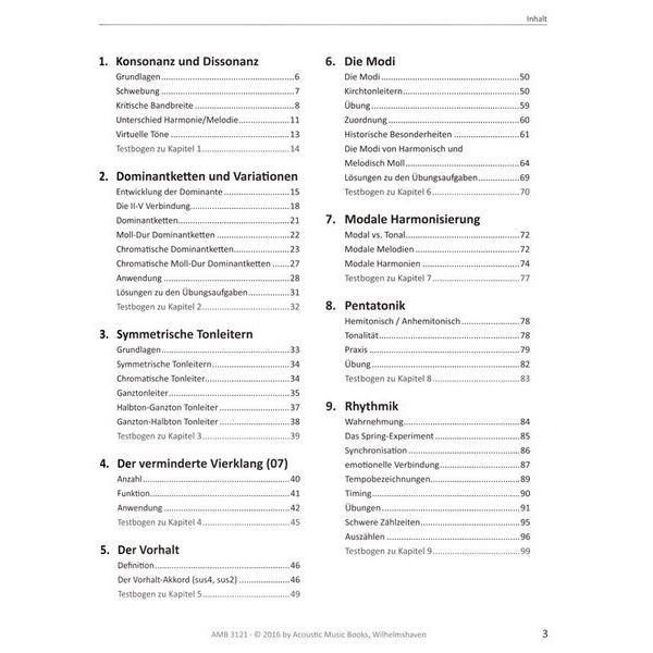 Acoustic Music Books Harmonielehre verstehen 2