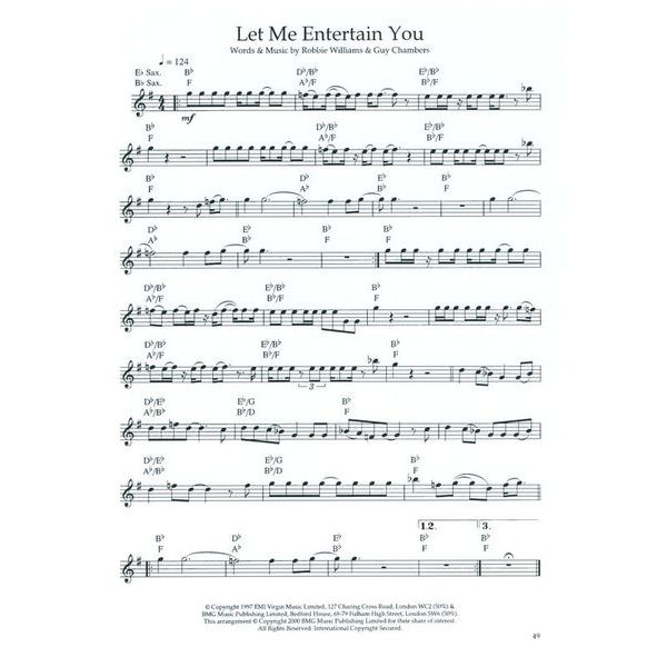 Wise Publications 100 Pop Solos for Saxophone