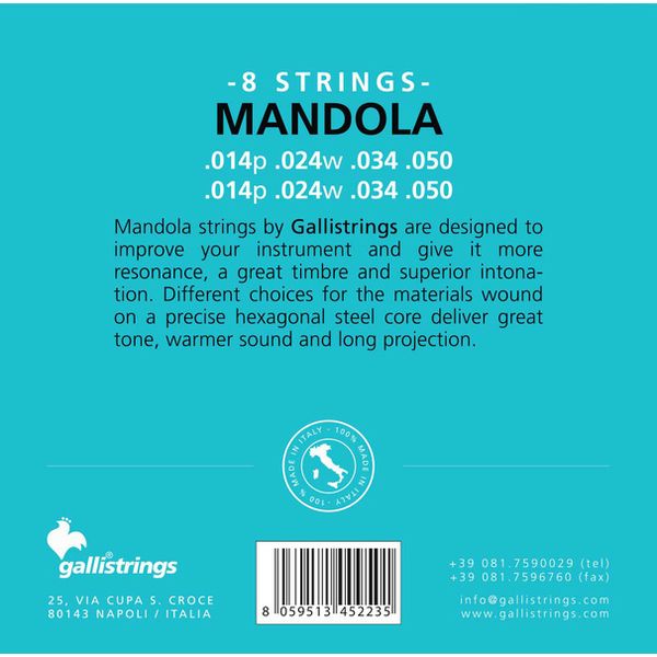 Galli Strings PNW90D Mandola Str. Light