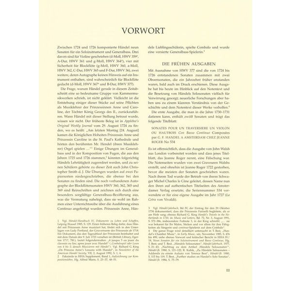 Brenreiter Hndel Smtliche Sonaten Rec